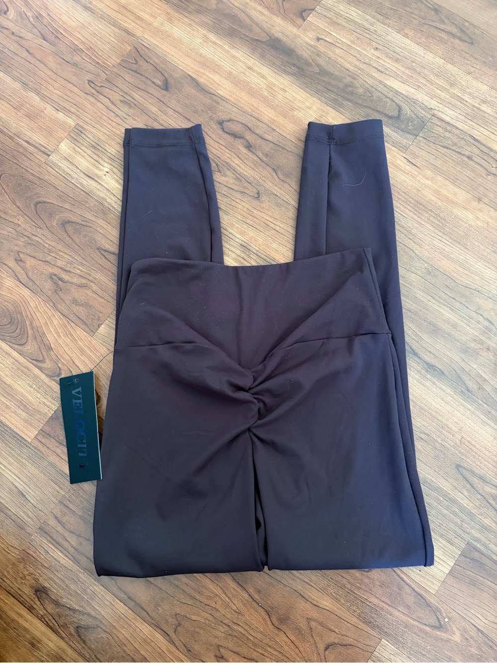 Velocity Brown scrunch butt High-Waist Leggings